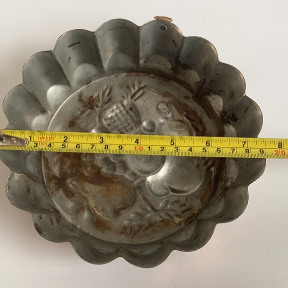 Vintage 60s copper jelly mould with fruit pattern. Copper wall hanging. - Picture 9 of 10